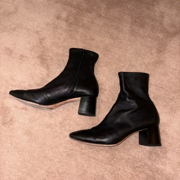 Loeffler Randall Alec Black Mid-Heel Stretch Bootie - Picture 4 of 7